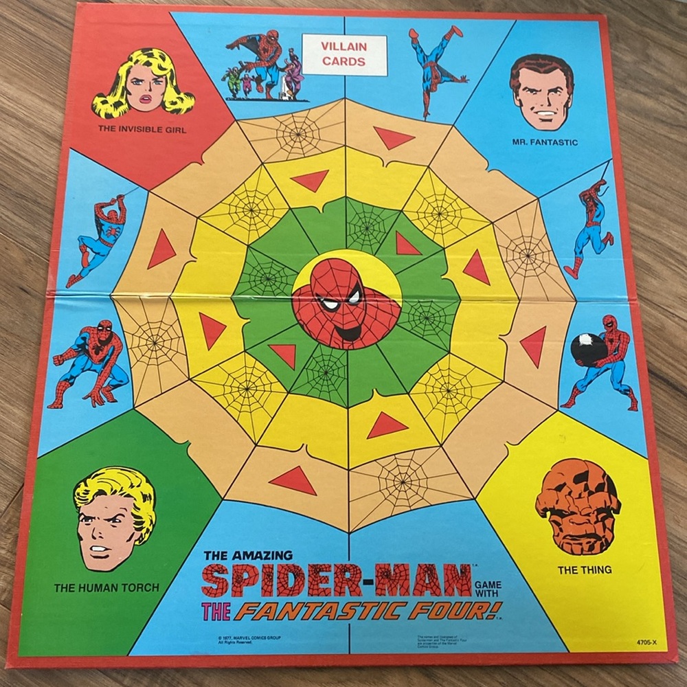 Vintage 1977 Marvel comics group Spider-Man board game
